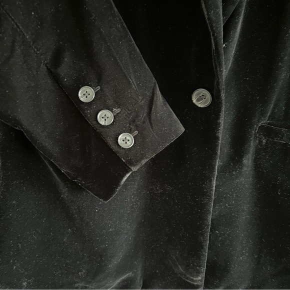 Old Navy Women’s Black XL Velvet Blazer Jacket One Button Pocket Party Career - Picture 4 of 11